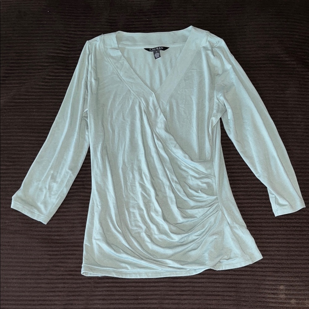 Ralph Lauren Light Blue Long Sleeve Top